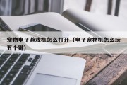 宠物电子游戏机怎么打开（电子宠物机怎么玩五个键）