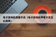 电子游戏机屏幕不亮（电子游戏机屏幕不亮怎么回事）