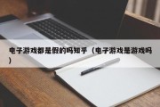 电子游戏都是假的吗知乎（电子游戏是游戏吗）