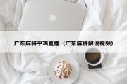 广东麻将平鸡直播（广东麻将解说视频）