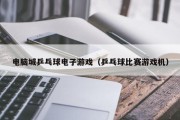 电脑城乒乓球电子游戏（乒乓球比赛游戏机）