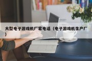 大型电子游戏机厂家电话（电子游戏机生产厂）