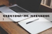 电竞是电子游戏的一种吗（电竞是电脑游戏吗）