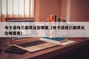 电子游戏三国演义在哪里（电子游戏三国演义在哪里看）
