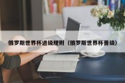 俄罗斯世界杯进级规则（俄罗斯世界杯晋级）
