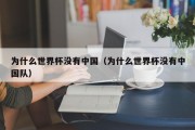 为什么世界杯没有中国（为什么世界杯没有中国队）